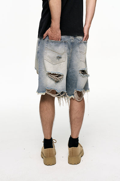 Shorts Vaqueros Holgados Estilo Retro Desgastado - Image 15