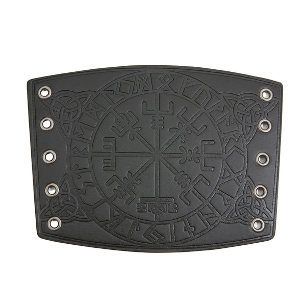 Pulsera de Cuero Punk Retro con Grabado Geométrico - Image 5