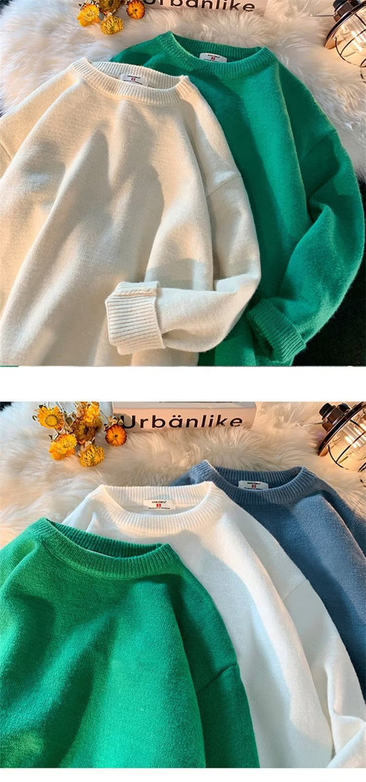 Suéter Holgado de Cuello Redondo para Hombre - Colección Primavera Otoño - Image 16