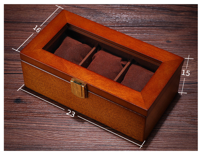 Caja Organizadora para Relojes de Madera con Vitrina de Cristal - Image 10
