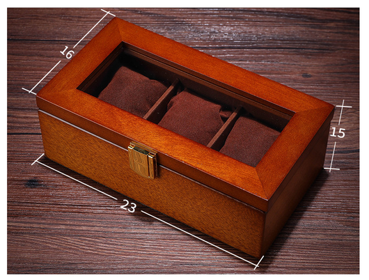 Caja Organizadora para Relojes de Madera con Vitrina de Cristal - Image 10