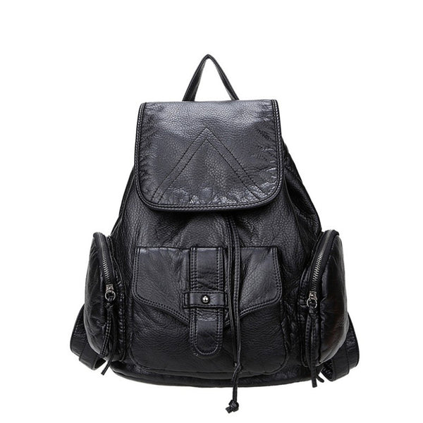 Mochila de Cuero Suave para Mamá - Bolso Versátil Multiuso