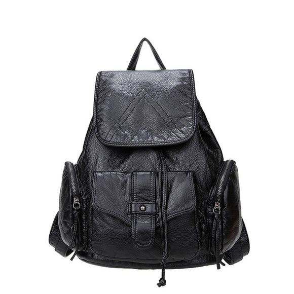 Mochila de Cuero Suave para Mamá - Bolso Versátil Multiuso