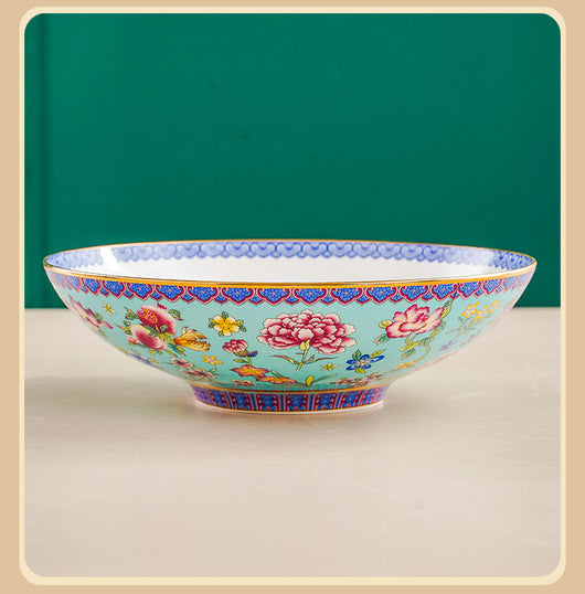 Plato de Cerámica Bambú 8 Pulgadas con Esmalte Tradicional Chino - Image 20