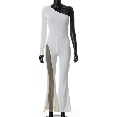Jumpsuit Asimétrico de Malla con Detalle de Hombro Único - Image 8
