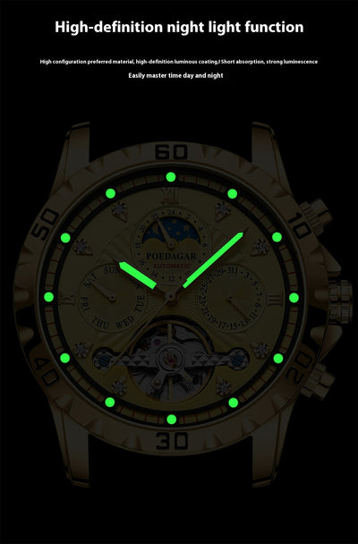 Reloj Mecánico Deportivo Impermeable Multifuncional para Hombre - Image 9