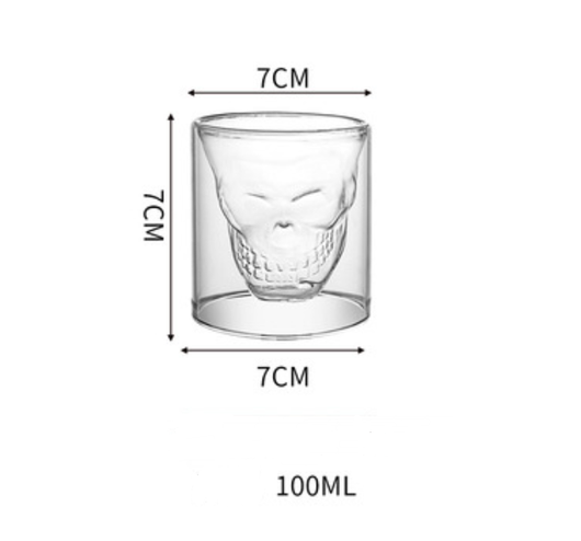 Vaso de Whiskey Doble Capa Diseño Calavera - Copa Premium para Bar - Image 7