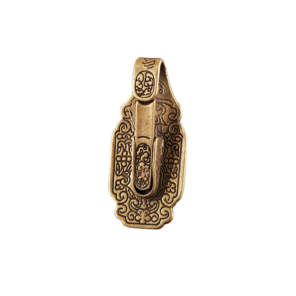 Cinturón con Placa de Jade Vintage para Hombre - Dije y Llavero Elegante - Image 3