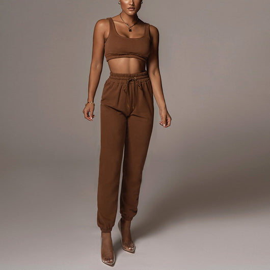 Conjunto Dos Piezas Mujer: Chaleco Umbilical y Pantalón Ajustable - Image 16