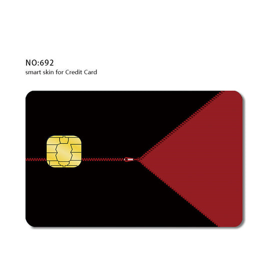 Black credit card skin with a crocodile texture and a gold EMV chip cutout, labeled "smart skin for Credit Card." - Image 2