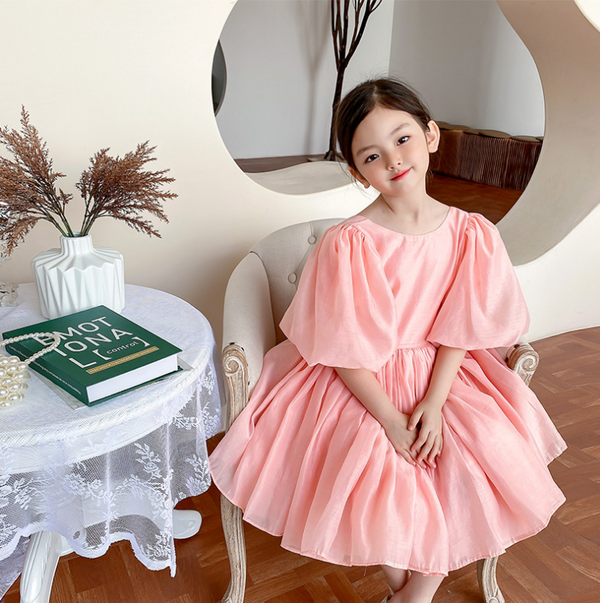 Vestido Princesa Estilo Occidental para Niñas con Mangas Abullonadas