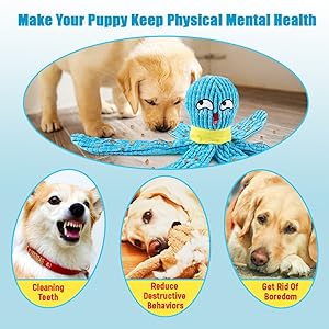 Juguete Interactivo Pulpo para Perros - Peluche con Texturas y Sonidos Crujientes - Image 9