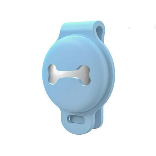 Pink silicone protective cover for a locator tracker, featuring a bone-shaped cutout and an attachment loop. - Image 7