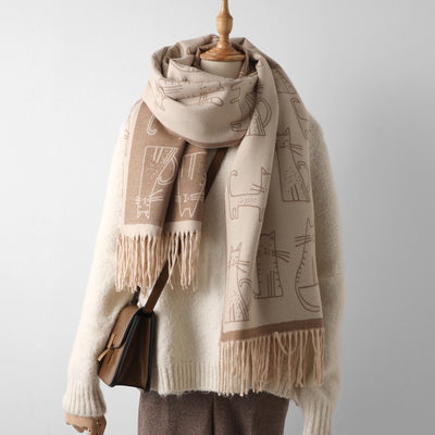 Pashmina Estampada de Protección Solar para Otoño e Invierno - Image 3
