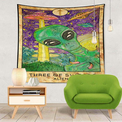 Tapiz Decorativo con Estampado Alien - Tela de Fondo para Pared - Image 19