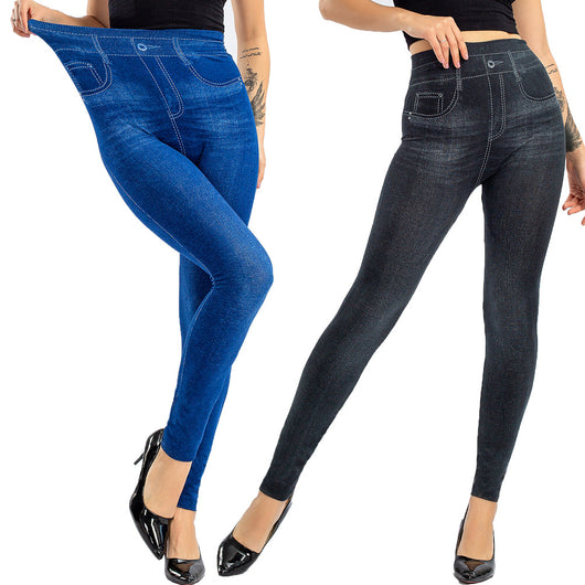 Leggins sin Costuras Estilo Denim con Efecto Levantador - Image 25