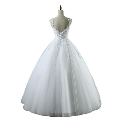 Vestido de Novia Cintura Alta con Escote en V Profundo - Image 2