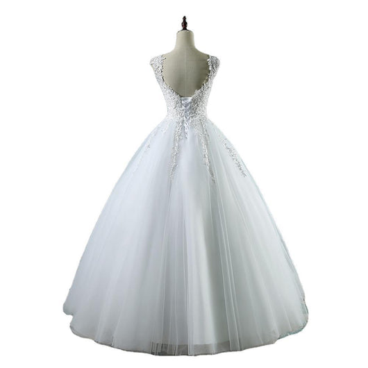 Vestido de Novia Cintura Alta con Escote en V Profundo - Image 2