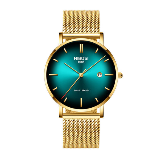 Reloj de Hombre Nibosi Elegante Acero Inoxidable - Resistente al Agua con Calendario - Image 9