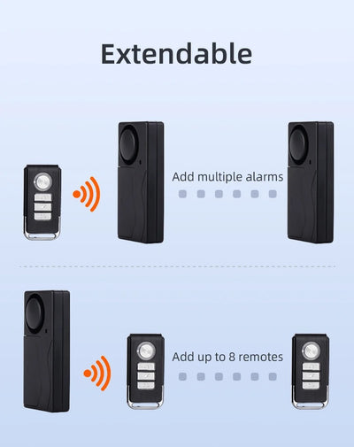 Detector de Vibración Inalámbrico con Control Remoto y Alarma Antirrobo - Image 14