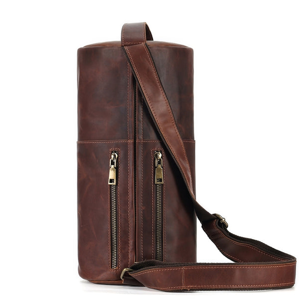 Bolso Bandolera Cuero Vintage Crazy Horse Estilo Minoritario