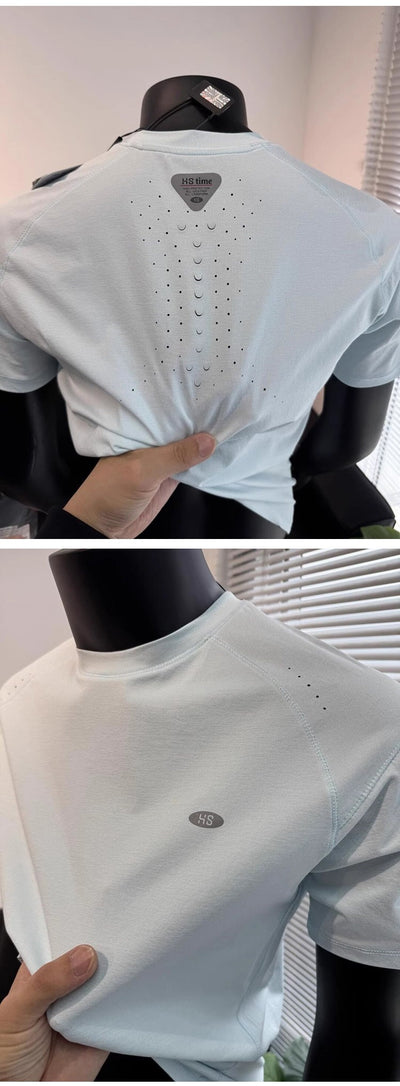 Playera Deportiva Manga Corta Perforada Secado Rápido para Hombre - Image 20