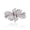 Women's S925 Sterling Plateado Double Clip Bow Brooch Plateado 925 Plateado