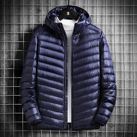 Chaqueta Ligera de Algodón con Capucha para Hombre - Image 4