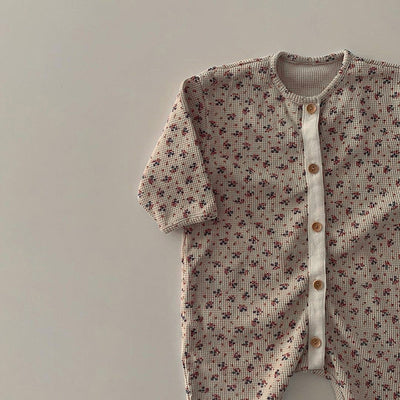 Mono Largo de Algodón con Estampado de Waffle y Botones Únicos - Image 17