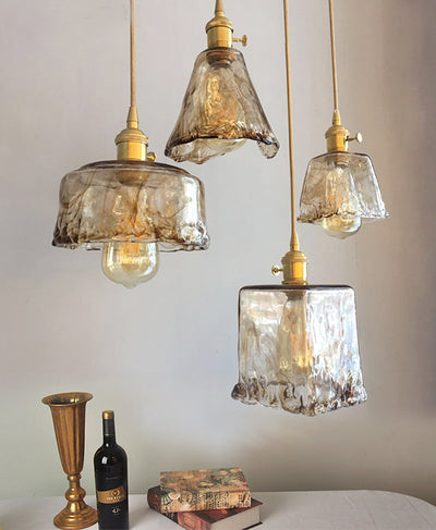 Lámpara Colgante Industrial de Vidrio - Diseño Artístico Moderno - Image 6