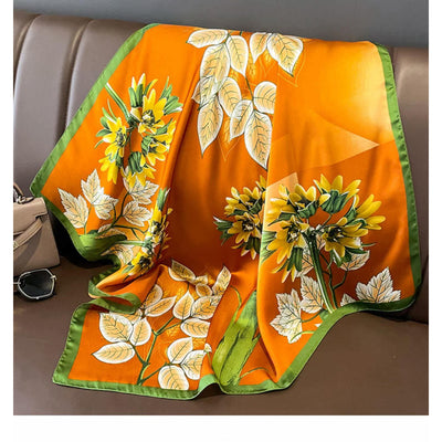 Pañuelo de Seda Estampado Dopamina para Mujer - Image 9