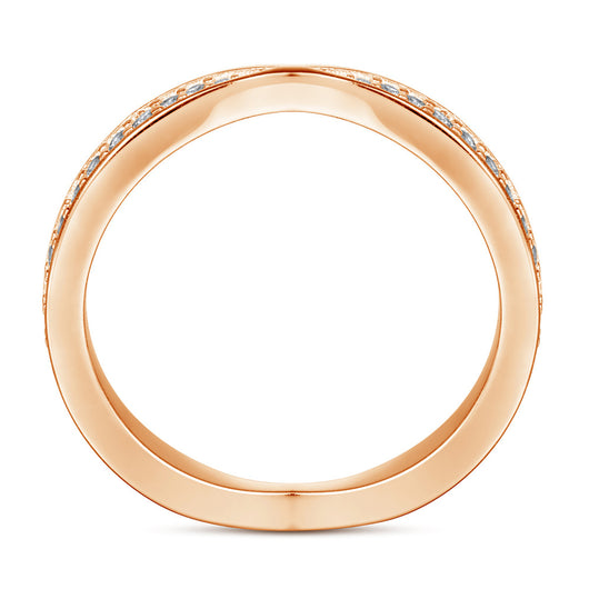 Anillo de Plata Pura con Diamantes en Círculo Completo para Mujer - Image 10