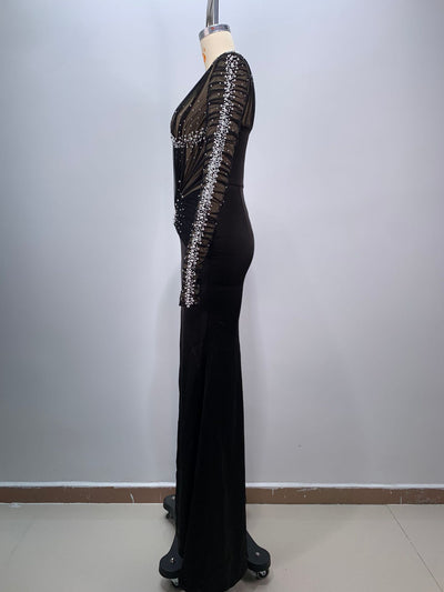 Vestido Formal Elegante con Escote Profundo y Abertura Frontal - Image 10