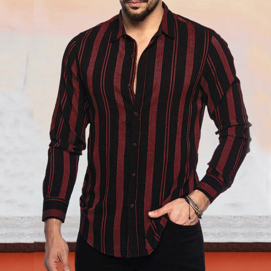 Camisa Cuadros Británica Elástica Suelta Manga Larga Solapa Estampada - Image 31