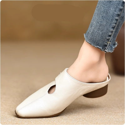 Pantuflas Deslizables de Piel de Borrego con Costura Artesanal - Image 11