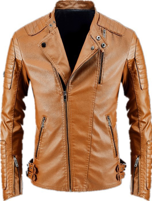 Chaqueta de Cuero PU con Forro Polar para Hombre - Estilo Moderno - Image 4