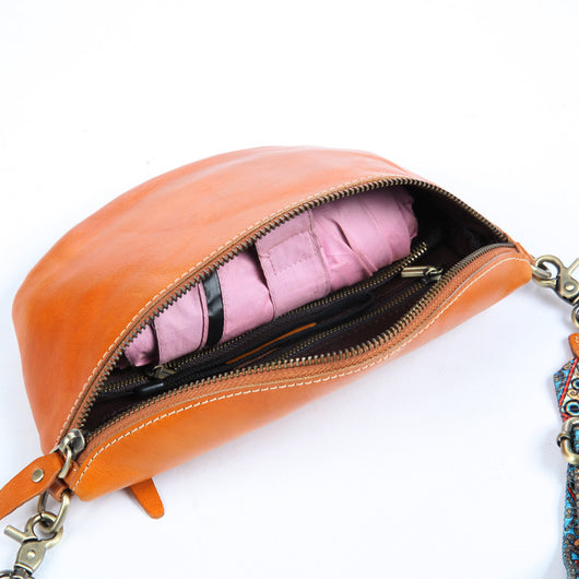 Bolso Bandolera de Cuero Curtido Vegetal para Mujer - Estilo Urbano - Image 9
