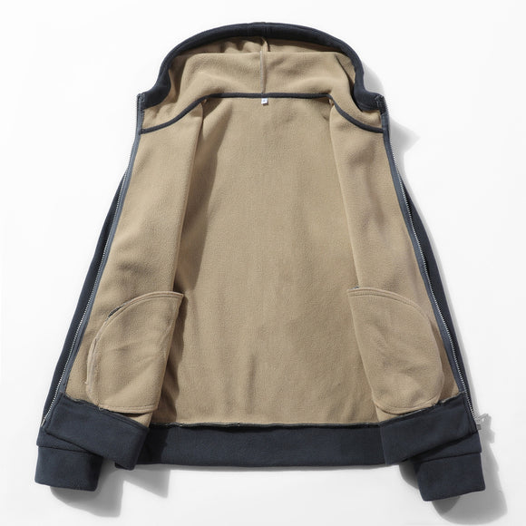 Chaqueta de Forro Polar con Sudadera con Capucha - Diseño Europeo