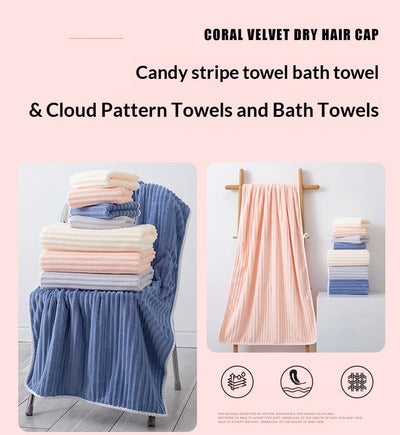 Set de 3 Toallas de Baño Coral Fleece - Caja de Regalo Premium - Image 12