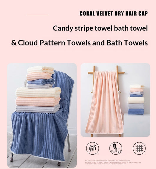Set de 3 Toallas de Baño Coral Fleece - Caja de Regalo Premium - Image 12