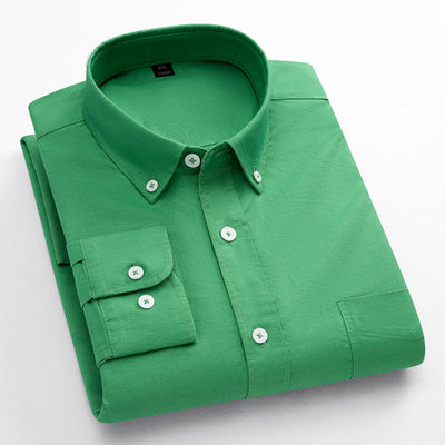Camisa Oxford de Algodón Puro Transpirable para Hombre - Image 9