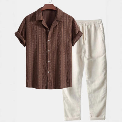 Conjunto Casual de Camisa Estampada y Pantalón Cómodo - Image 21