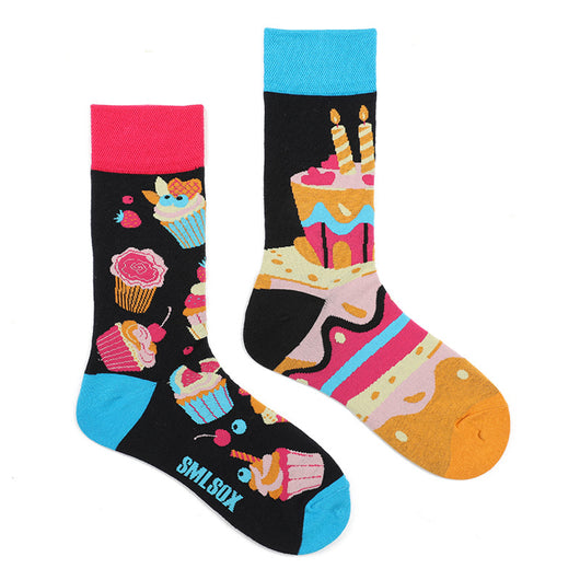 Calcetines Retro Asimétricos para Parejas - Algodón Cómodo Unisex - Image 112