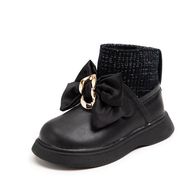 Botas Acolchadas Infantiles con Moño - Colección Invierno - Image 9