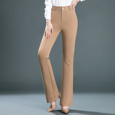 Pantalones Acampanados de Cintura Alta Elásticos para Mujer - Image 3