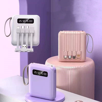 Batería Portátil Compacta con Cable Integrado