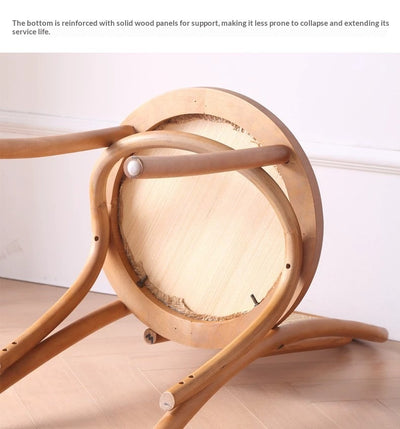 Sillas de Comedor Vintage Francesas de Madera Maciza con Tejido de Ratán - Image 30