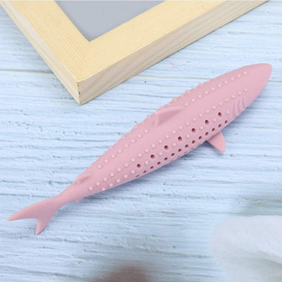 Juguete Interactivo de Silicona para Gatos - Forma de Pez con Hierba Gatera y Limpiador de Dientes - Image 6