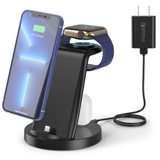 Cargador Inalámbrico Magnético 3 en 1 con Soporte para Celular - Image 7