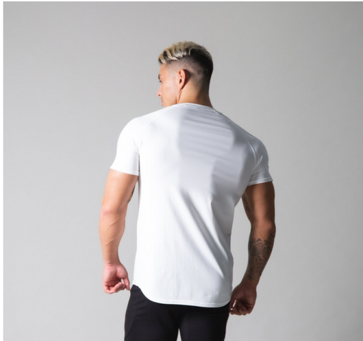 Playera Clásica de Cuello Redondo Manga Corta Color Liso para Hombre - Image 14